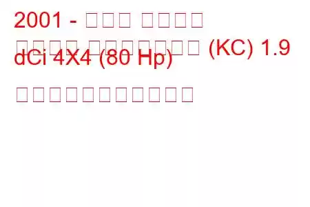 2001 - ルノー カングー
カングー パッセンジャー (KC) 1.9 dCi 4X4 (80 Hp) の燃料消費量と技術仕様