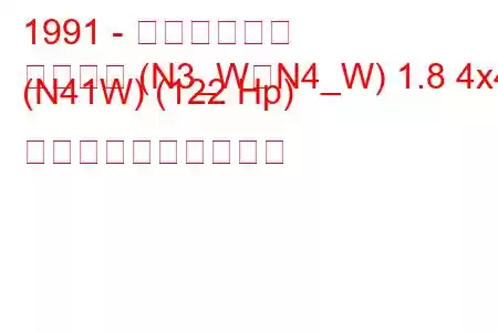 1991 - 三菱スペース
スペース (N3_W、N4_W) 1.8 4x4 (N41W) (122 Hp) 燃料消費量と技術仕様