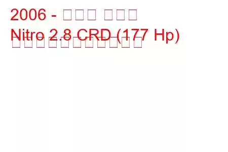 2006 - ダッジ ニトロ
Nitro 2.8 CRD (177 Hp) の燃料消費量と技術仕様