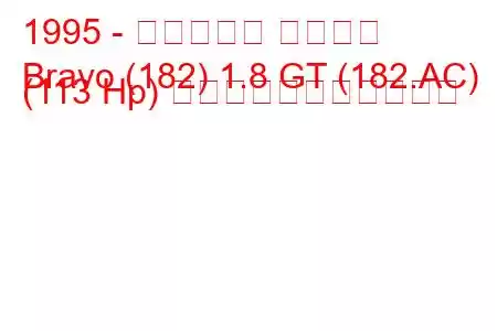 1995 - フィアット ブラボー
Bravo (182) 1.8 GT (182.AC) (113 Hp) の燃料消費量と技術仕様