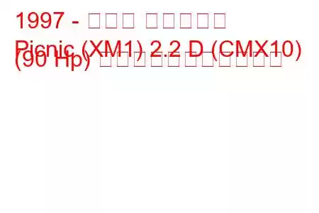 1997 - トヨタ ピクニック
Picnic (XM1) 2.2 D (CMX10) (90 Hp) の燃料消費量と技術仕様