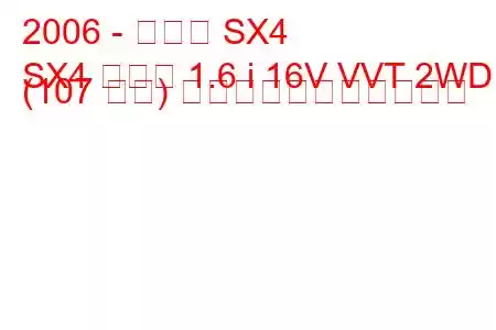 2006 - スズキ SX4
SX4 セダン 1.6 i 16V VVT 2WD (107 馬力) の燃料消費量と技術仕様