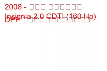 2008 - オペル インシグニア
Insignia 2.0 CDTI (160 Hp) DPF 自動燃料消費量と技術仕様