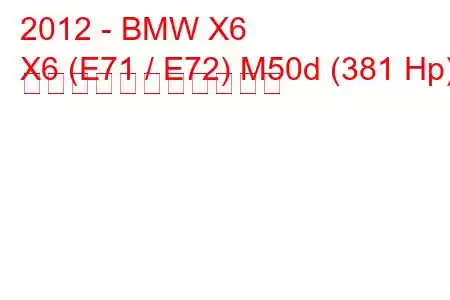 2012 - BMW X6
X6 (E71 / E72) M50d (381 Hp) の燃料消費量と技術仕様