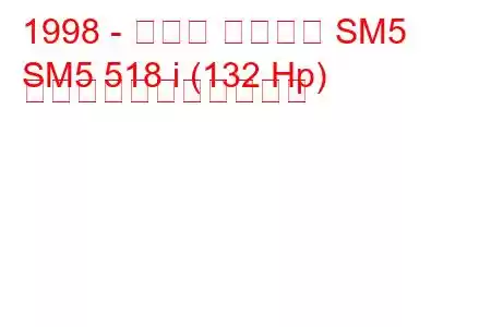 1998 - ルノー サムスン SM5
SM5 518 i (132 Hp) の燃料消費量と技術仕様