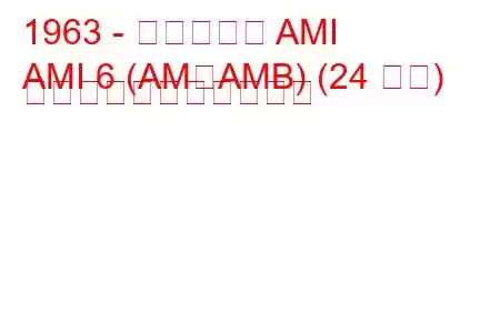 1963 - シトロエン AMI
AMI 6 (AM、AMB) (24 馬力) の燃料消費量と技術仕様