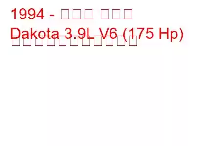 1994 - ダッジ ダコタ
Dakota 3.9L V6 (175 Hp) の燃料消費量と技術仕様