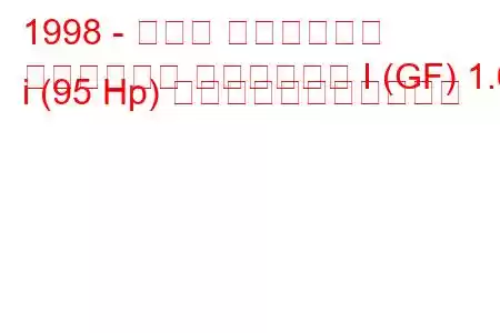 1998 - スバル インプレッサ
インプレッサ ステーション I (GF) 1.6 i (95 Hp) の燃料消費量と技術仕様