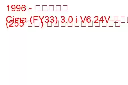 1996 - 日産シーマ
Cima (FY33) 3.0 i V6 24V ターボ (255 馬力) の燃料消費量と技術仕様