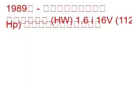 1989年 - ホンダコンチェルト
コンチェルト (HW) 1.6 i 16V (112 Hp) の燃料消費量と技術仕様