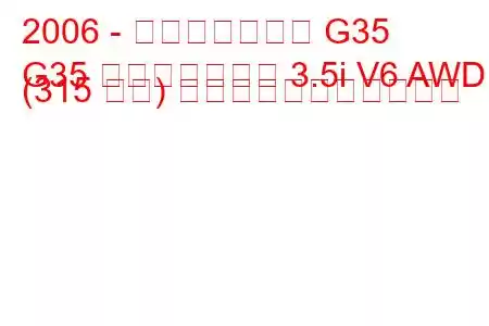 2006 - インフィニティ G35
G35 スポーツセダン 3.5i V6 AWD (315 馬力) の燃料消費量と技術仕様