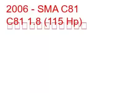 2006 - SMA C81
C81 1.8 (115 Hp) の燃料消費量と技術仕様