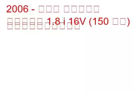 2006 - ダッジ キャリバー
キャリバー 1.8 i 16V (150 馬力) 燃料消費量と技術仕様