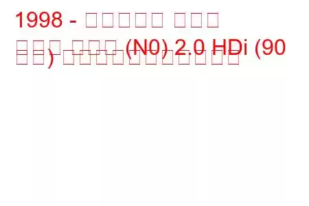 1998 - シトロエン クサラ
クサラ クーペ (N0) 2.0 HDi (90 馬力) の燃料消費量と技術仕様