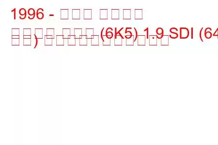 1996 - セアト コルドバ
コルドバ バリオ (6K5) 1.9 SDI (64 馬力) の燃料消費量と技術仕様