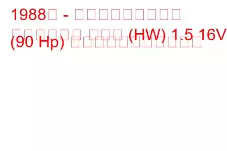 1988年 - ホンダコンチェルト
コンチェルト ハッチ (HW) 1.5 16V (90 Hp) の燃料消費量と技術仕様