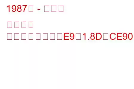 1987年 - トヨタ カローラ
カローラワゴン（E9）1.8D（CE90）（64馬力）の燃費と技術仕様