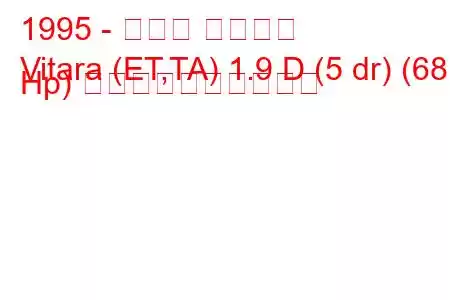 1995 - スズキ ビターラ
Vitara (ET,TA) 1.9 D (5 dr) (68 Hp) 燃料消費量と技術仕様