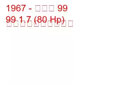 1967 - サーブ 99
99 1.7 (80 Hp) 燃料消費量と技術仕様