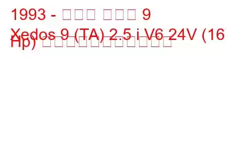 1993 - マツダ ゼドス 9
Xedos 9 (TA) 2.5 i V6 24V (167 Hp) の燃料消費量と技術仕様