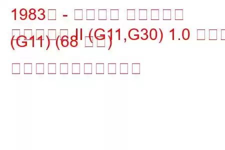 1983年 - ダイハツ シャレード
シャレード II (G11,G30) 1.0 ターボ (G11) (68 馬力) の燃料消費量と技術仕様