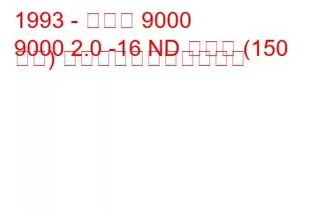 1993 - サーブ 9000
9000 2.0 -16 ND ターボ (150 馬力) の燃料消費量と技術仕様