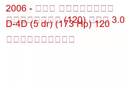 2006 - トヨタ ランドクルーザー
ランドクルーザー (120) プラド 3.0 D-4D (5 dr) (173 Hp) 120 燃料消費量と技術仕様