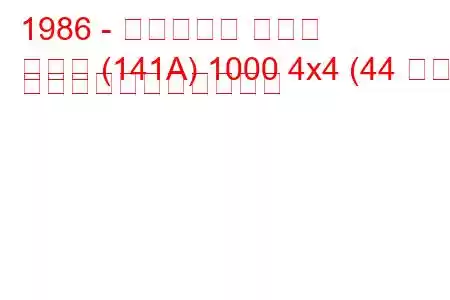 1986 - フィアット パンダ
パンダ (141A) 1000 4x4 (44 馬力) の燃料消費量と技術仕様
