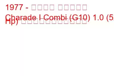 1977 - ダイハツ シャレード
Charade I Combi (G10) 1.0 (52 Hp) の燃料消費量と技術仕様
