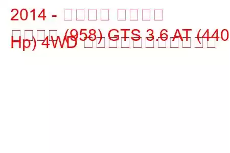 2014 - ポルシェ カイエン
カイエン (958) GTS 3.6 AT (440 Hp) 4WD の燃料消費量と技術仕様