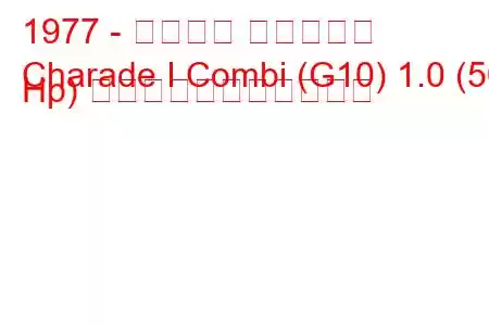 1977 - ダイハツ シャレード
Charade I Combi (G10) 1.0 (50 Hp) の燃料消費量と技術仕様