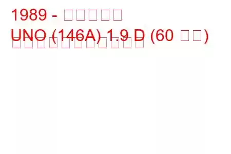 1989 - フィアット
UNO (146A) 1.9 D (60 馬力) の燃料消費量と技術仕様