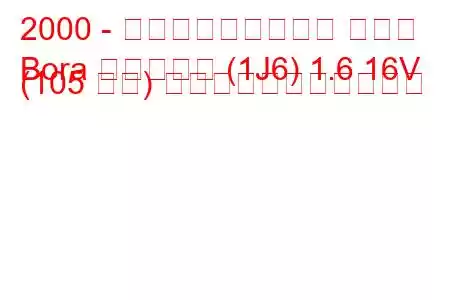 2000 - フォルクスワーゲン ボーラ
Bora バリアント (1J6) 1.6 16V (105 馬力) の燃料消費量と技術仕様