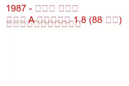 1987 - オペル オメガ
オメガ A キャラバン 1.8 (88 馬力) の燃料消費量と技術仕様