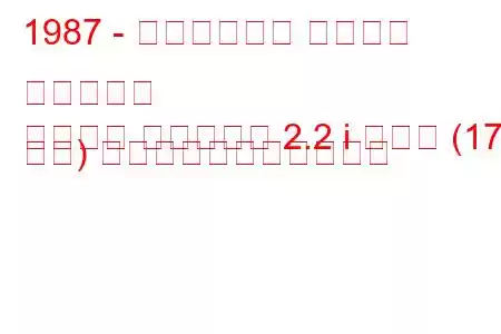 1987 - クライスラー デイトナ シェルビー
デイトナ シェルビー 2.2 i ターボ (177 馬力) の燃料消費量と技術仕様