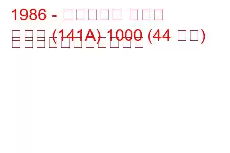 1986 - フィアット パンダ
パンダ (141A) 1000 (44 馬力) の燃料消費量と技術仕様