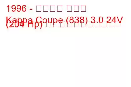 1996 - ランチア カッパ
Kappa Coupe (838) 3.0 24V (204 Hp) の燃料消費量と技術仕様