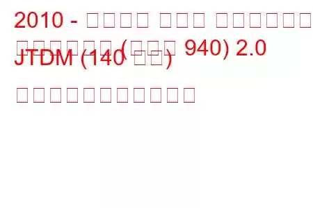 2010 - アルファ ロメオ ジュリエッタ
ジュリエッタ (タイプ 940) 2.0 JTDM (140 馬力) の燃料消費量と技術仕様