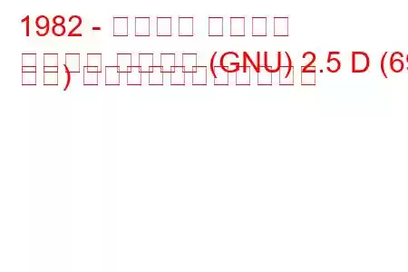 1982 - フォード グラナダ
グラナダ ターニエ (GNU) 2.5 D (69 馬力) の燃料消費量と技術仕様