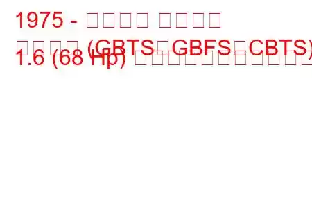 1975 - フォード タウナス
タウヌス (GBTS、GBFS、CBTS) 1.6 (68 Hp) の燃料消費量と技術仕様