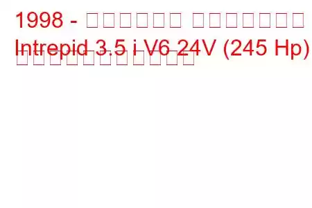 1998 - クライスラー イントレピッド
Intrepid 3.5 i V6 24V (245 Hp) の燃料消費量と技術仕様