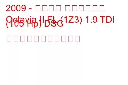 2009 - シュコダ オクタヴィア
Octavia II FL (1Z3) 1.9 TDI (105 Hp) DSG の燃料消費量と技術仕様