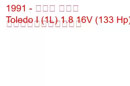 1991 - セアト トレド
Toledo I (1L) 1.8 16V (133 Hp) の燃料消費量と技術仕様