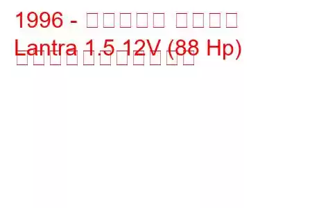 1996 - ヒュンダイ ラントラ
Lantra 1.5 12V (88 Hp) の燃料消費量と技術仕様