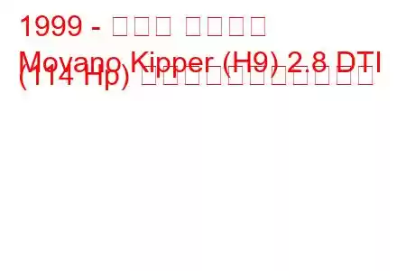 1999 - オペル モバーノ
Movano Kipper (H9) 2.8 DTI (114 Hp) の燃料消費量と技術仕様