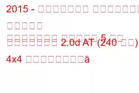 2015 - ランドローバー レンジローバー イヴォーク
レンジローバー イヴォーク 5 ドア フェイスリフト 2.0d AT (240 馬力) 4x4 燃料消費量と技術