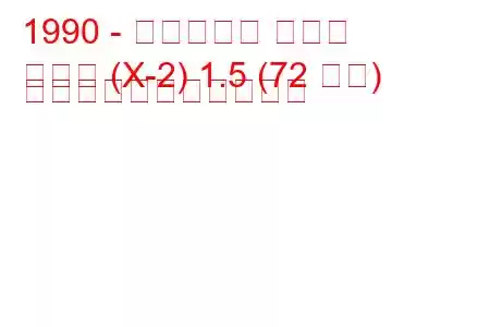 1990 - ヒュンダイ ポニー
ポニー (X-2) 1.5 (72 馬力) の燃料消費量と技術仕様