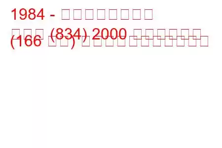 1984 - ランチアのテーマ
テーマ (834) 2000 つまりターボ (166 馬力) の燃料消費量と技術仕様
