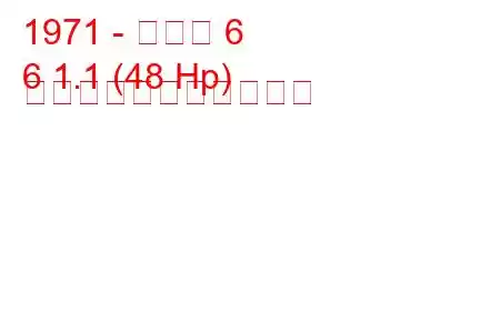 1971 - ルノー 6
6 1.1 (48 Hp) の燃料消費量と技術仕様