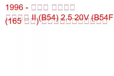1996 - ルノー サフラン
サフラン II (B54) 2.5 20V (B54F) (165 馬力) の燃料消費量と技術仕様